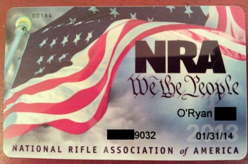 My Cat's NRA Membership Card